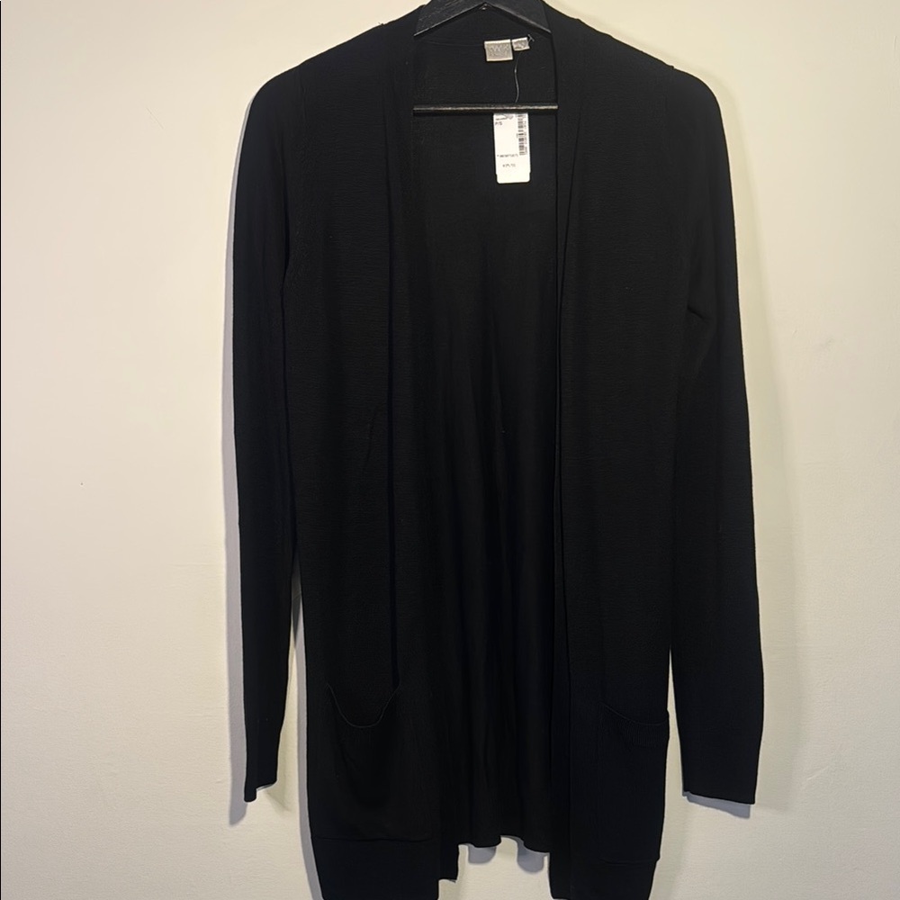 TWIK Women's Black Open Cardigan Sweater Size P/S NWT